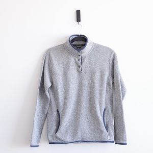 Eddie Bauer Snap Button Fleece Grey Size US M